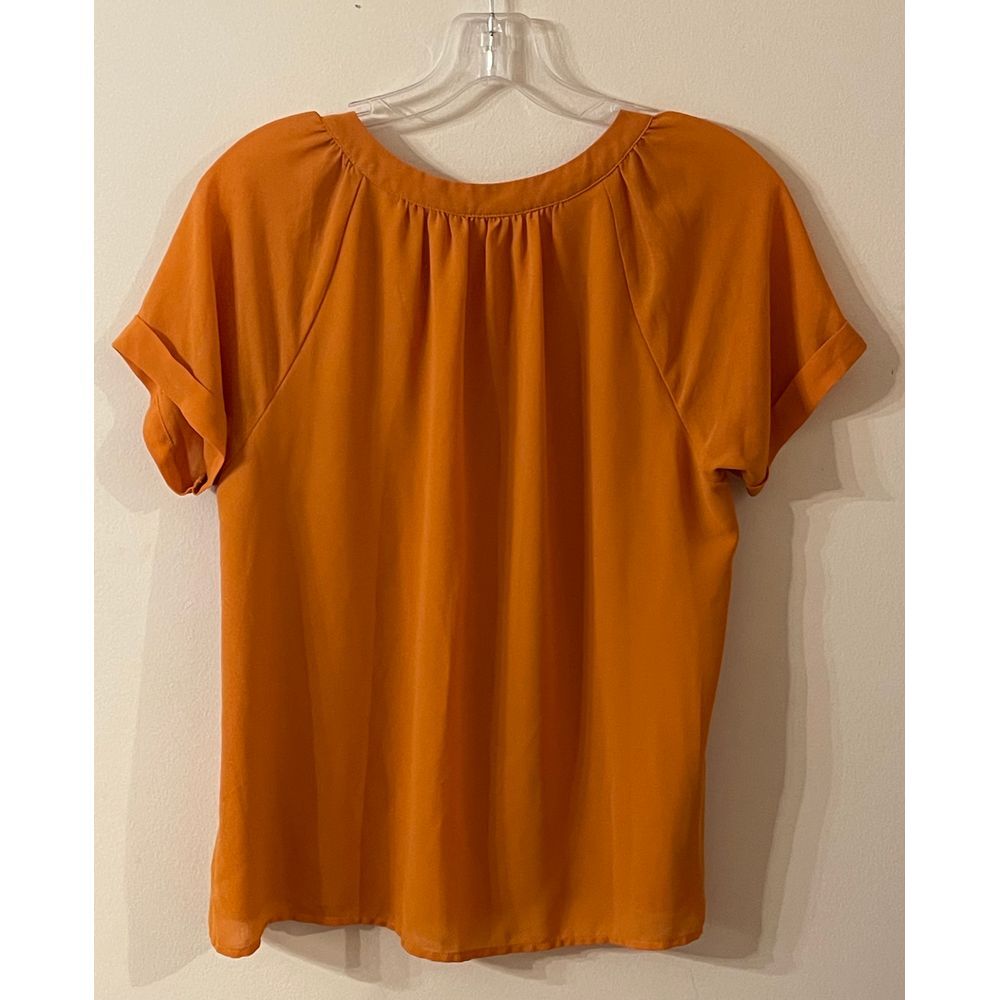 Vibrant Mustard Zip-Up Blouse - Picture 2 of 4